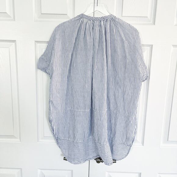 Free People For Keeps Linen Blend Striped Tunic Top - Picture 9 of 9